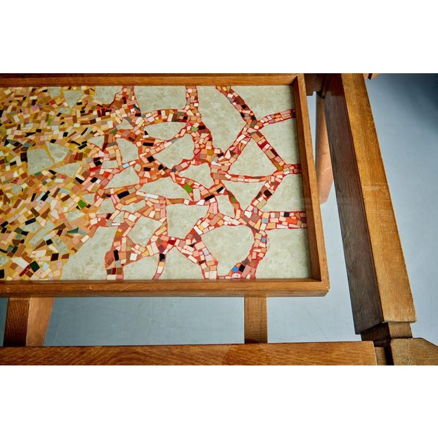 Italian Dining Table with Handcrafted Terrazzo Inlay by Felix Muhrhofer, 1940s For Sale - Image 4 of 6