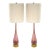 Mid-Century Modern Italian Venetian Glass Ice Purple / Gold Fleck Table Lamps For Sale