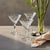 Elegant set of three vintage Sasaki Noritake etched crystal stemmed glasses featuring the sought-after Bamboo pattern....