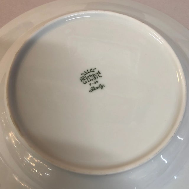 Metal Early 20th Century Italian Gilt Rim Salad Soup Bowls Ginori - Set of 4 For Sale - Image 7 of 8