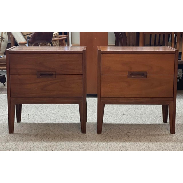 Vintage Mid Century Modern Accent Tables / End Tables Dovetail Drawers Dimensions. 22 W ; 16 D ; 23 1/2 H
