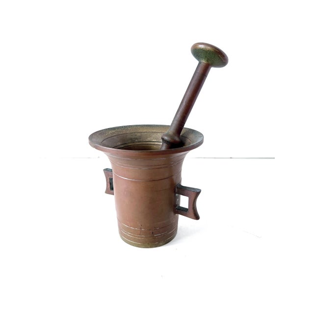 Brass Mortar and Pestle - 2 Pieces For Sale - Image 4 of 8