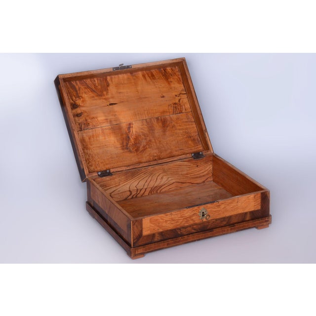 Biedermeier Jewelry Box in Ash, Maple, Spruce & Walnut, Czech, 1820s For Sale - Image 13 of 18