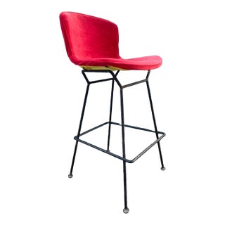 1960s Bertoia for Knoll Fiberglass and Iron Model 427 Bar Stool For Sale