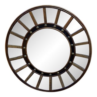 Round Regency Mirror With Nailheads For Sale