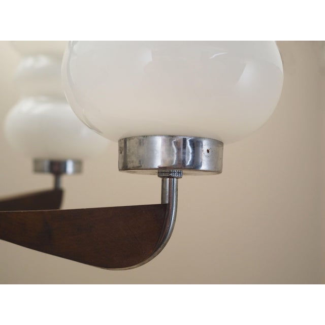 Vintage Danish Wooden Chandelier, 1970s For Sale - Image 3 of 11