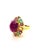 Bochic “Orient” Multi Sapphire & Ruby Panther Vintage Ring Set In 18 K Gold & S For Sale - Image 12 of 12