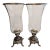 Vintage Pair Regency Style Large Hurricane Lamps For Sale