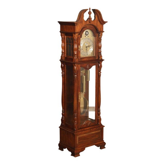 Ridgeway Traditional Cherry Grandfather Clock For Sale