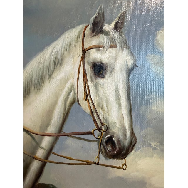 Paint Jordan Original Oil Painting, English Fox Hunt Scene With Rider, Horses & Hounds For Sale - Image 7 of 9