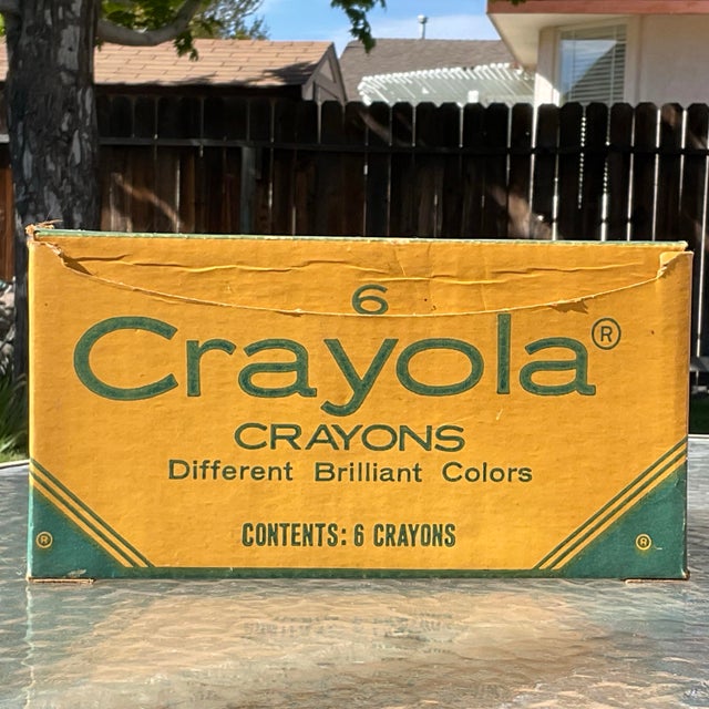 1970s Cera Crayola Crayon Set of 6 Glasses With Original Box For Sale - Image 11 of 11