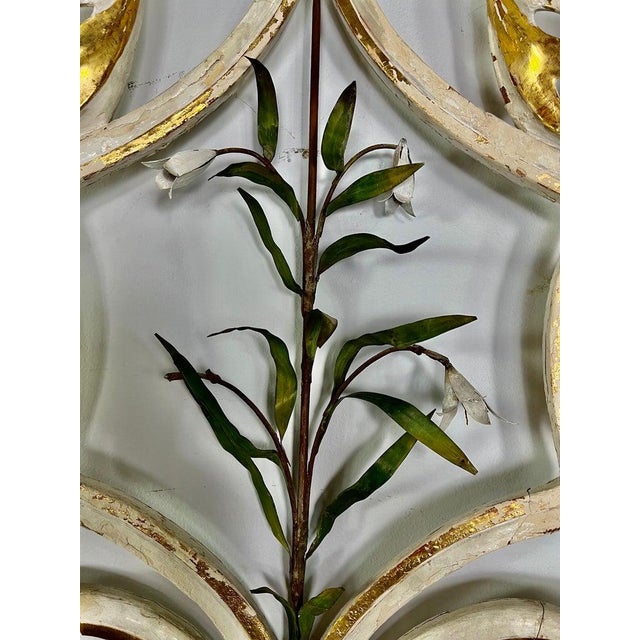 Wood 19th Century Carved Architectural Element With Gold Leaf Details For Sale - Image 7 of 18