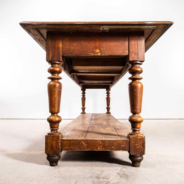 Oak French Drapers Table, 1920s For Sale - Image 11 of 13
