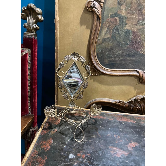Amazing rare antique French jewellery / trinket stand dating from the 1800's. The frame of the stand is made of wirework...
