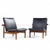Finn Juhl for France and Sons FD137 Mid Century Danish Teak Japan Lounge Chairs - Pair Each chair measures: 26.5 wide x 28...