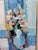 Blue Alain Rousseau Floral Still Life Expressionist Oil Painting, Signed For Sale - Image 8 of 12