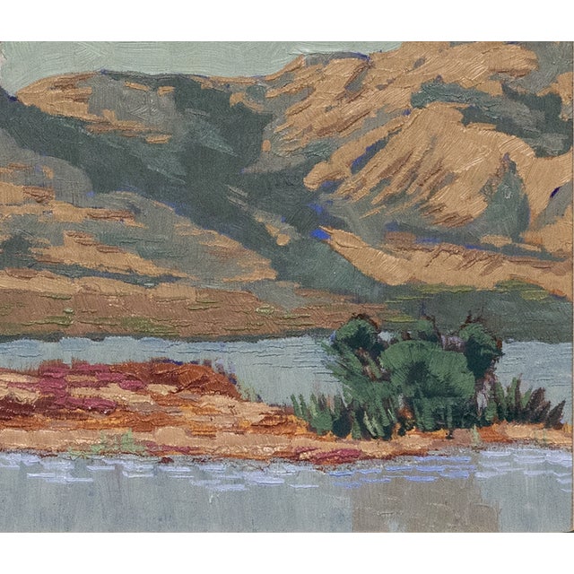 An expressive California Impressionist landscape painting attributed to Ralph William Holmes (1876–1963), depicting a...