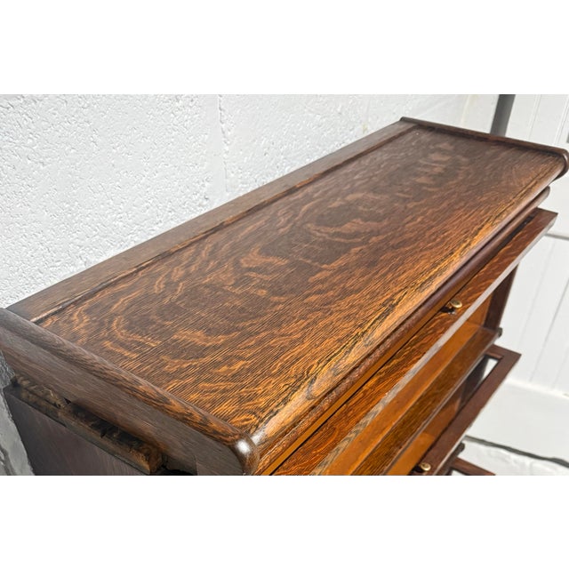 Early 20th Century Globe-Wernicke Barrister Bookcase, Vintage Lawyer Cabinet, Glass Door Stacking Bookcase For Sale - Image 10 of 11