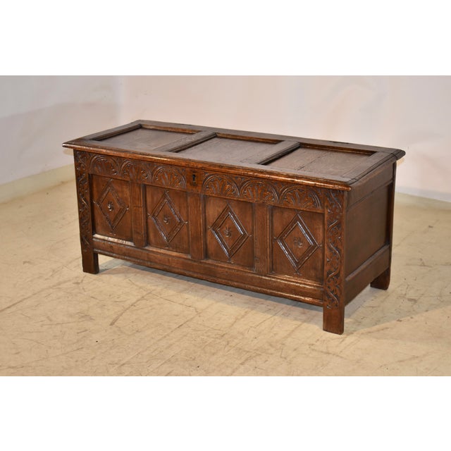 18th Century English Oak Blanket Chest For Sale - Image 4 of 11