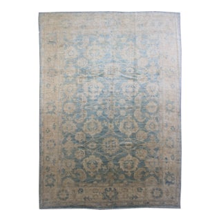 Hand Knotted Oushak Rug -09′ × 12′ For Sale
