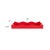 Red Spangle Scalloped Tray Red For Sale - Image 8 of 9