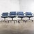 Blue Late 20th Century Modern Set of 4 Steelcase Swivel Dining or Game Chairs 4 Prong Chrome Bases W/Casters For Sale - Image 8 of 18