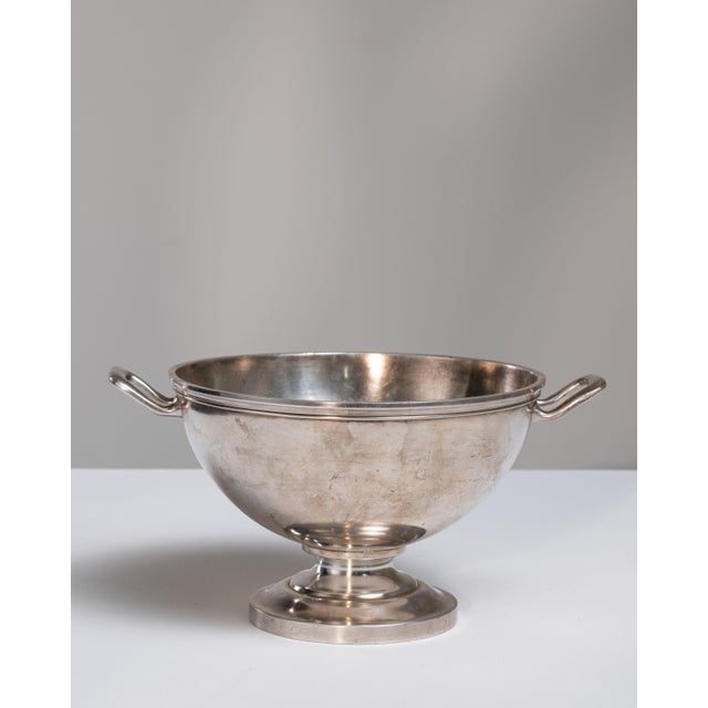 Metal Mid 20th Century Belgium Silver Serving Bowl For Sale - Image 7 of 15
