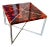 Tortoiseshell Acrylic & Steel Table, Italy, 1970s For Sale
