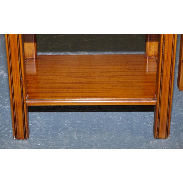 Wood Vintage French Style Hardwood Nightstands, Set of 2 For Sale - Image 7 of 15