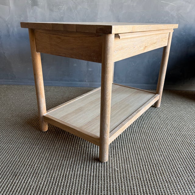 Not Yet Made - Made To Order Denmark White Oak Nightstand With Soft Close Drawer For Sale - Image 5 of 11