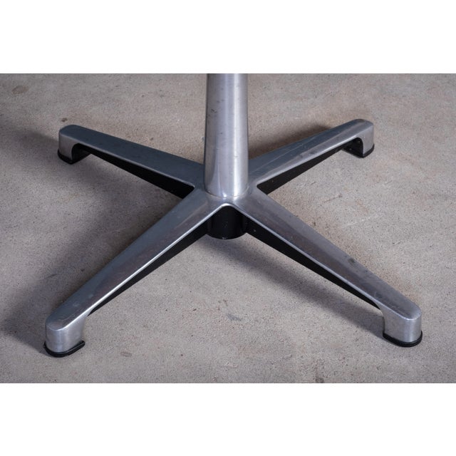 Danish Teak Swivel Stool with Black Leather Seat, 1960s For Sale - Image 9 of 10