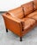 Mid Century Danish Modern Sofa Settee 3 Seater Brown Cognac Leather Denmark MCM For Sale - Image 10 of 12