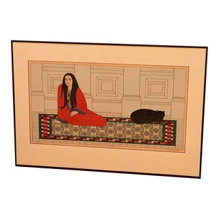 1970s Will Barnet Original Signed, Titled & Numbered Limited Edition Serigraph "Soliloquy" For Sale