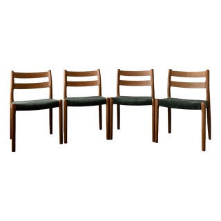 Vintage Danish Model 84 Dining Chairs in Oak by Niels Otto Møller for J.L. Møllers Møbelfabrik, 1960s, Set of 4 For Sale