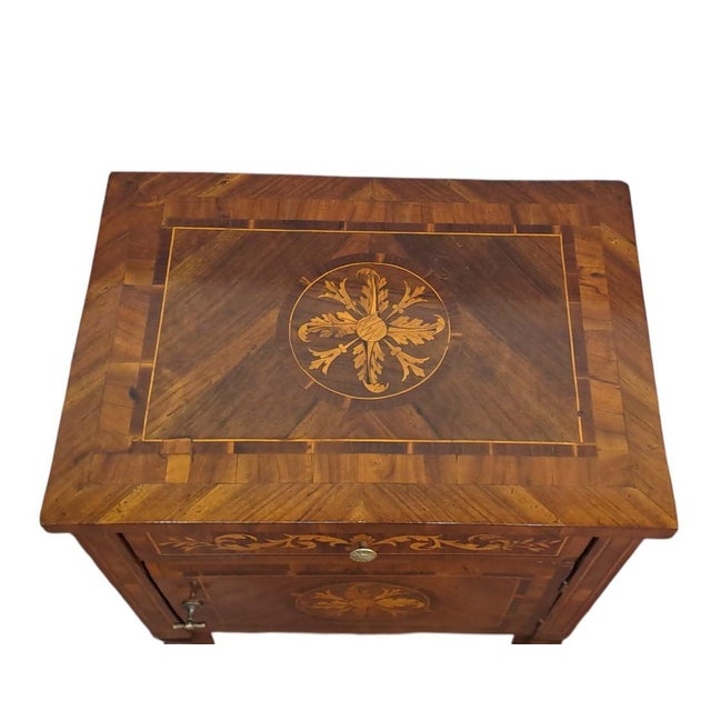 18th Century Inlaid Bedside Table, Lombardy For Sale - Image 5 of 10