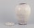 Anita Wederbrand, Swedish studio ceramist. Ceramic from Äsperöd, Sweden. Unique lidded vase/jar. Raku-fired clay in sand-...