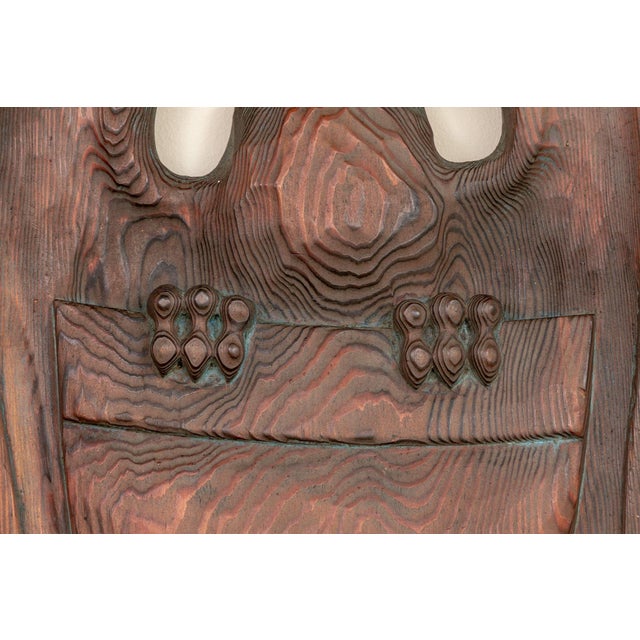 Vintage Carved Wood Eagle Wall Plaque For Sale - Image 4 of 8