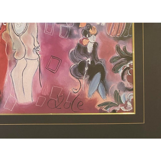 A fine Art Deco Style color art print by ZULE MOSKOWITZ (b. 1938 - Argentina). This colorful work of art depicts a scene...