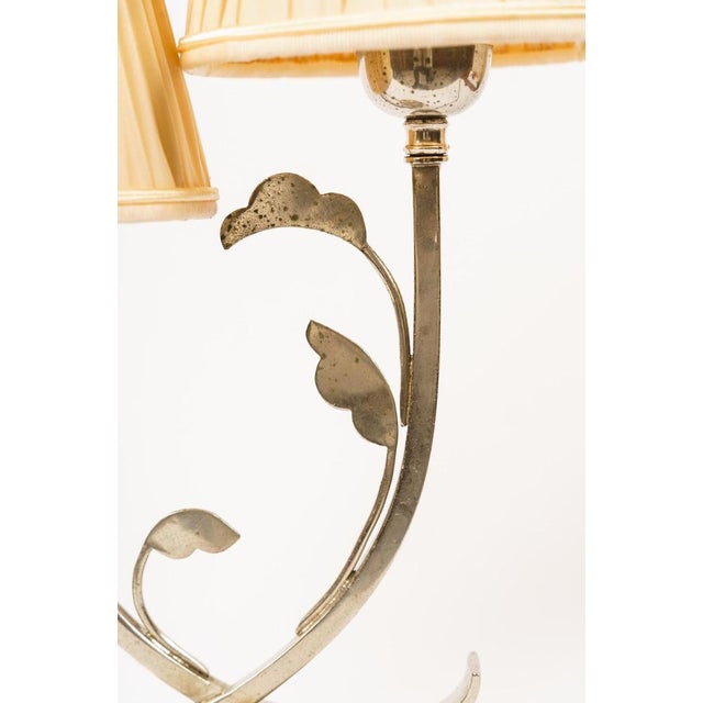 Art Deco Table Lamp with Fabric Shades, Vienna, 1920s For Sale - Image 6 of 15