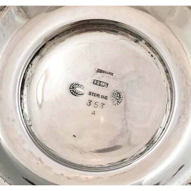 1920s Danish Sterling Silver Hand Wrought Chocolate Pot, Johan Rohde / Georg Jensen, Copenhagen, 1924. For Sale - Image 5 of 8