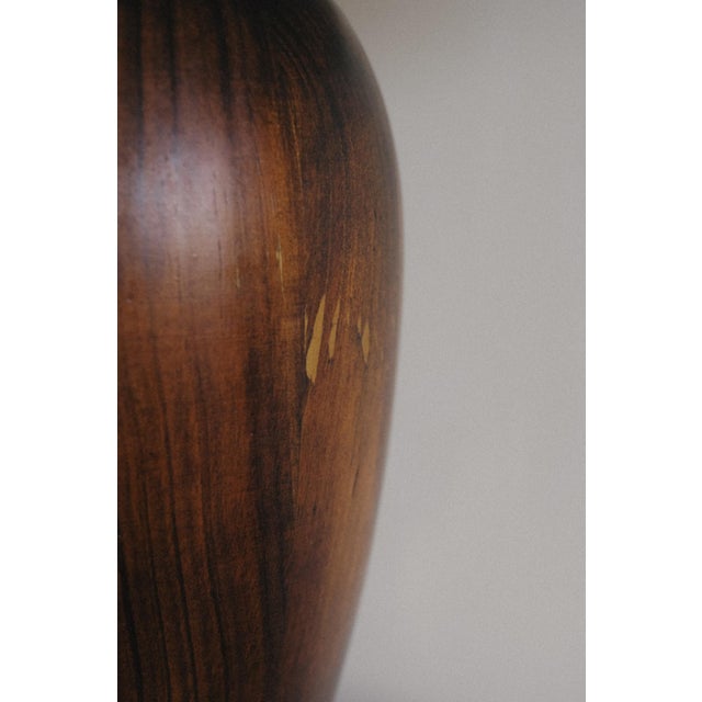 Beige Large Wooden Table Lamp For Sale - Image 8 of 10