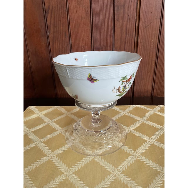 Herend Rothschild Bird Motif Porcelain Bowl For Sale - Image 9 of 10