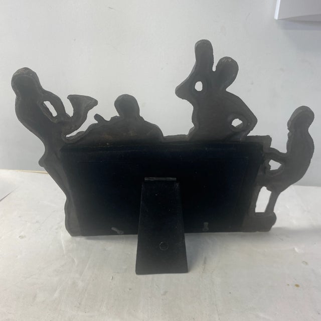 1980s Bronze Picture Frame With Musicians For Sale In Miami - Image 6 of 8