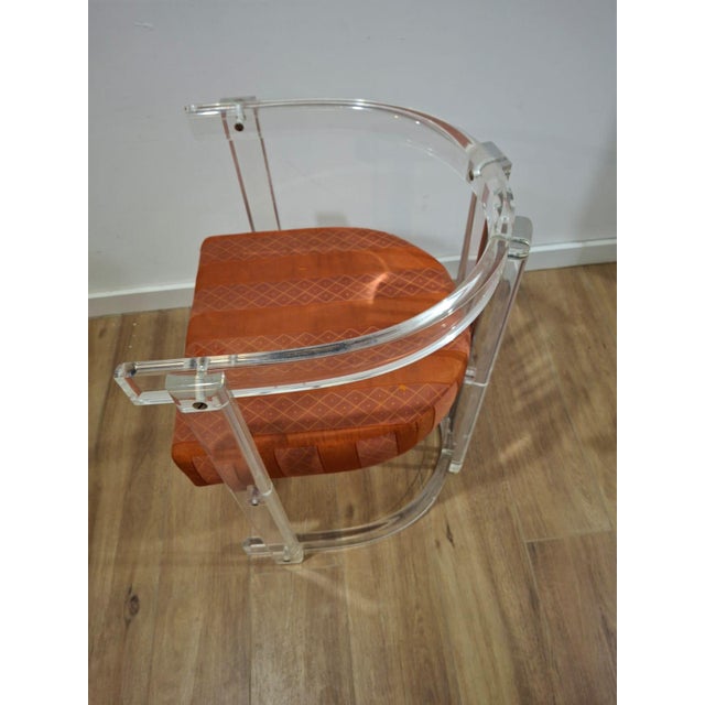 Vintage Acrylic and Chrome Chairs, Italy, 1970s, Set of 6 For Sale - Image 9 of 18