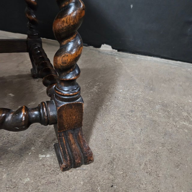 This English bureau secretary desk on barley twist stretcher base is a lovely accent piece that is also perfect to use if...