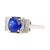 Vintage Art Deco sapphire and diamond engagement ring, set in platinum 900. Centering a GRS certified "vivid, royal blue"...