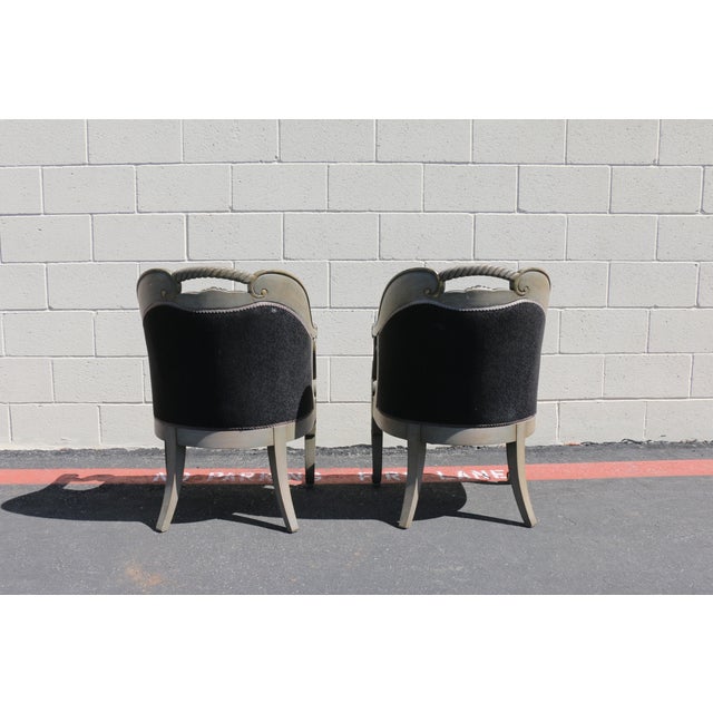 Set of 4 Italian Style Carved Wood Armchairs, 1990s For Sale - Image 17 of 18