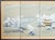 Japanese 1960s Shōwa Era Japanese Silk Byobu Screen "Mountain Landscape in Winter" For Sale - Image 3 of 18