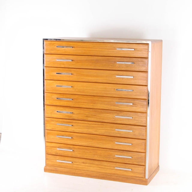 Japanese High Chest of Drawers, 1980s For Sale - Image 6 of 14