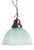 Antique Light Blue Tint Pendant from Holophane, 1930s For Sale